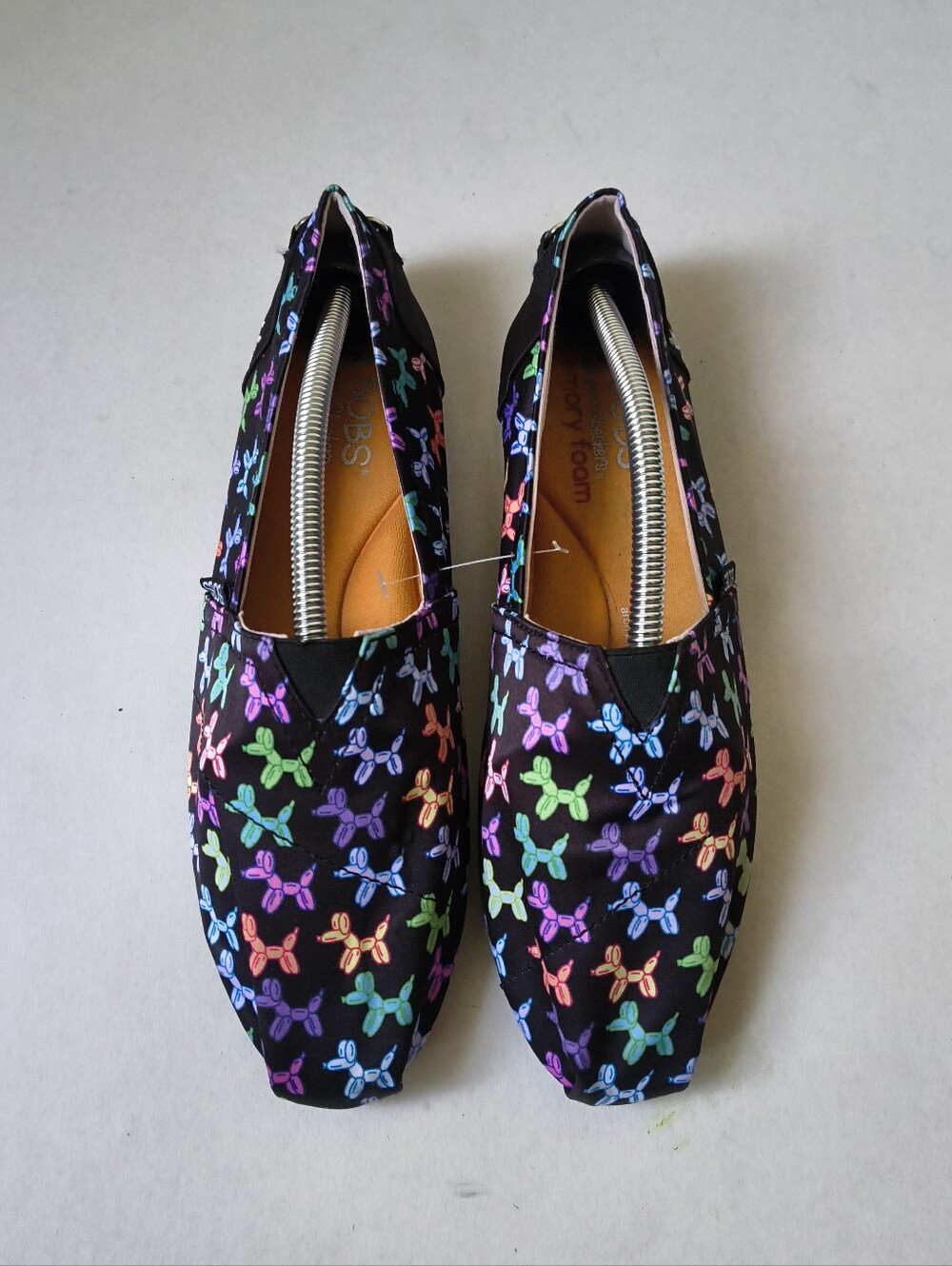 BOBS from Skechers Women's Shoes Size 7.5 Black Balloon Animal Print Flats